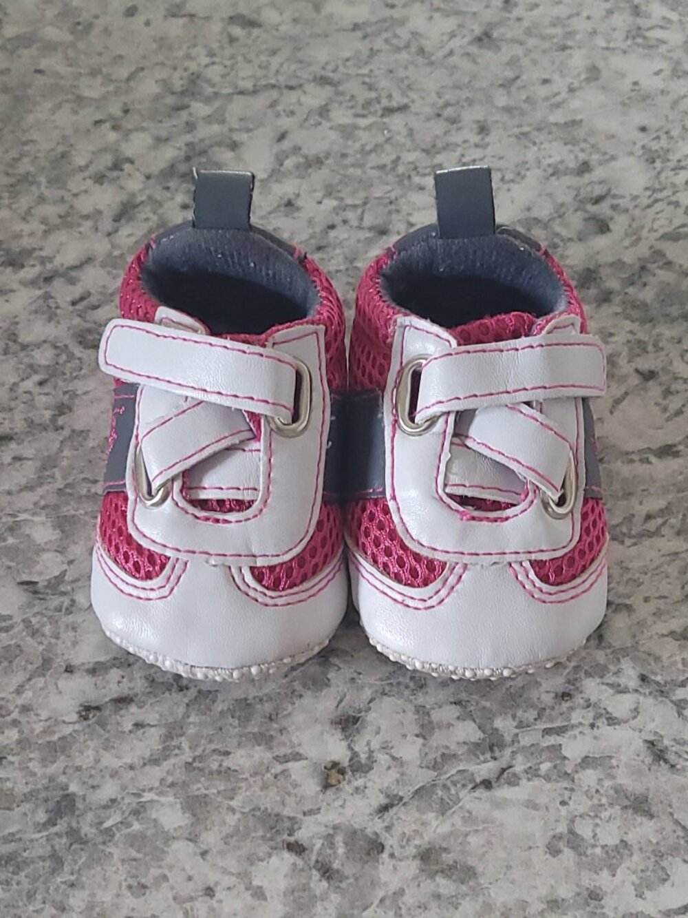 U.S. Polo Assn. Baby Girls Pink & White First Walker Sneakers 3-6 Months